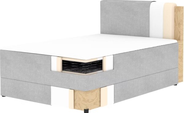 Pat boxspringbett Alamito albastru inchis 120/200 cm