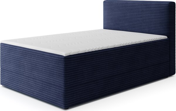Pat boxspringbett Alamito albastru inchis 120/200 cm