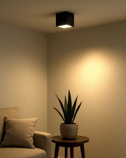 Spot LED LED/5W/230V 3000/4000/6400K 7,5x7,5 cm negru