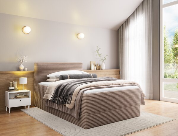 Pat boxspringbett Alamito maro deschis 120/200 cm