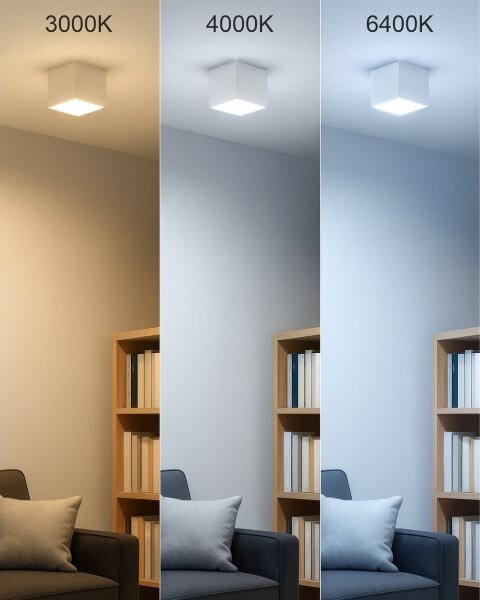 Spot LED/5W/230V 3000/4000/6400K 7,5x7,5 cm alb