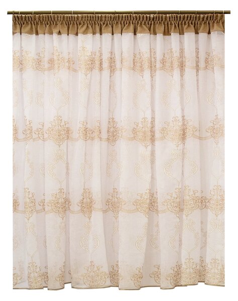 Perdea Velaria cu imprimeu baroc bej, 330x185 cm