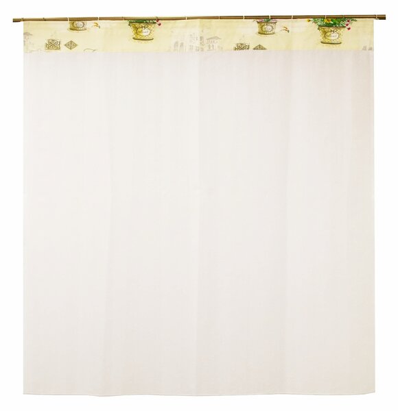 Perdea Velaria ploita alba cu lavanda, 120x170 cm