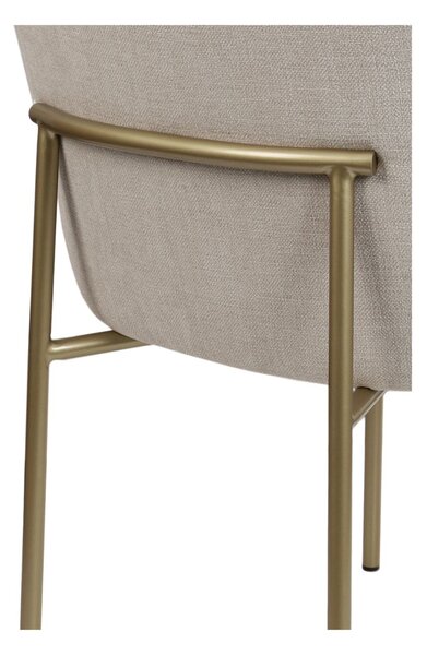 Scaun de dining Zafiro Arm, picioare aurii