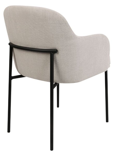 Scaun de dining Zafiro Arm, picioare negre