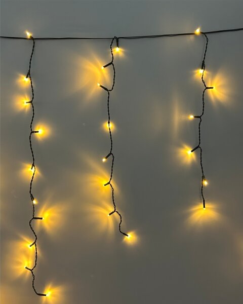 Ghirlandă LED de exterior, 200 LED, 230 V, 7,6 m, IP44, neagră
