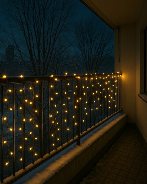 Ghirlandă LED de exterior, 200 LED, 230 V, 7,6 m, IP44, neagră