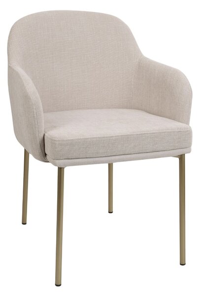 Scaun de dining Zafiro Arm, picioare aurii