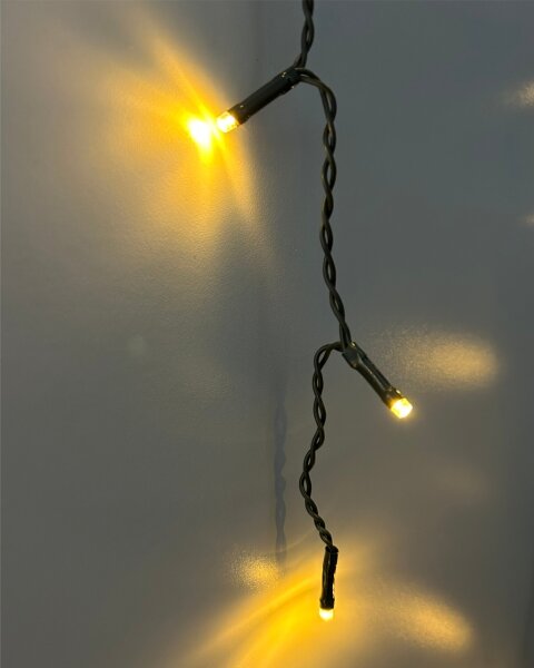 Ghirlandă LED de exterior, 200 LED, 230 V, 7,6 m, IP44, neagră