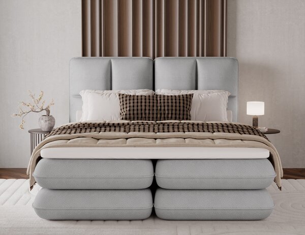 Pat boxspringbett Tonila gri 140/200 cm
