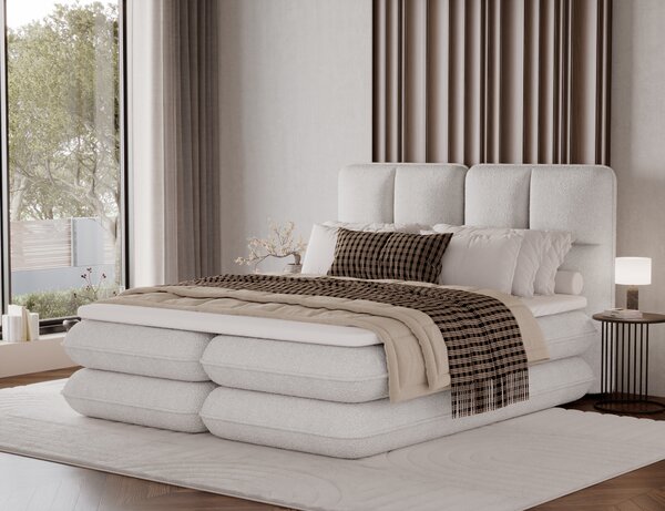 Pat boxspringbett Tonila alb 140/200 cm
