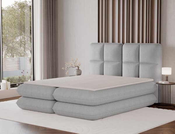 Pat boxspringbett Tonila gri 140/200 cm