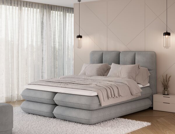 Pat boxspringbett Tonila gri 140/200 cm