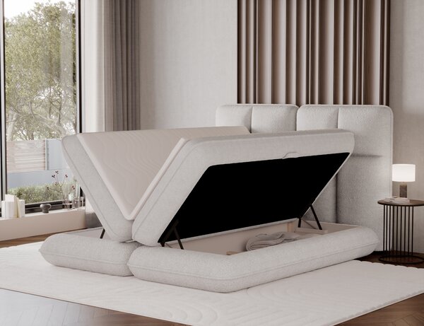 Pat boxspringbett Tonila alb 140/200 cm