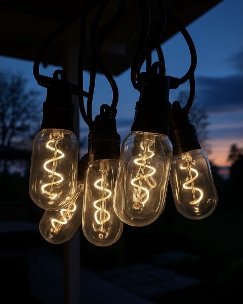 Ghirlandă LED decorativă pentru exterior 6xLED/0,6W/230V 4,5 m IP44 negru
