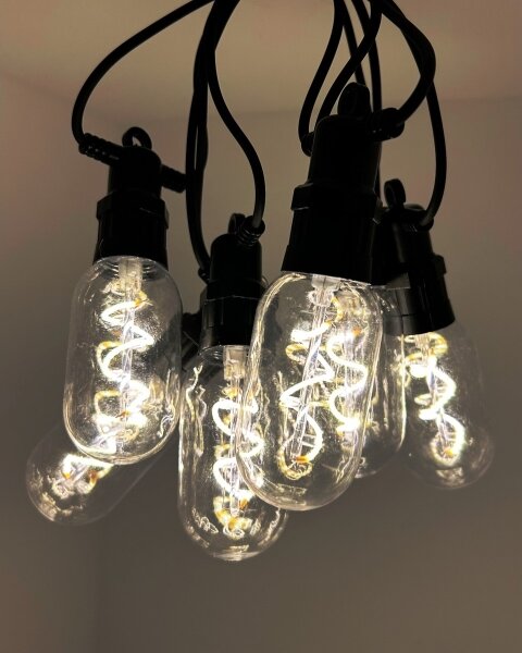 Ghirlandă LED decorativă pentru exterior 6xLED/0,6W/230V 4,5 m IP44 negru