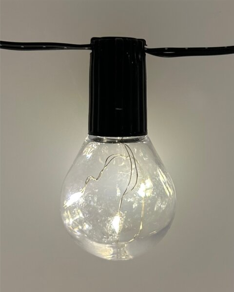 Ghirlandă LED decorativă pentru exterior 20xLED/0,075W/230V 5,8 m IP44 negru