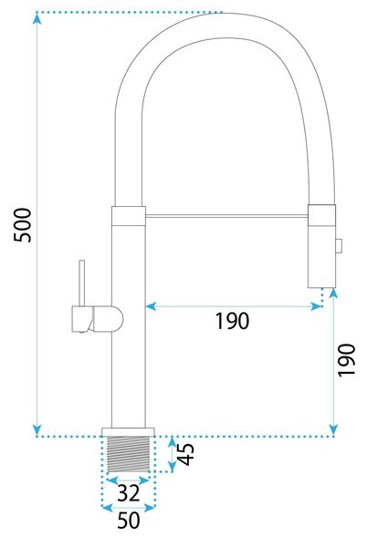 Baterie de bucătărie Rea Viera Auriu nickel brush