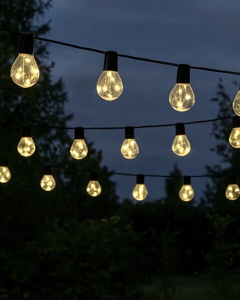 Ghirlandă LED decorativă pentru exterior 20xLED/0,075W/230V 5,8 m IP44 negru