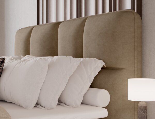 Pat boxspringbett Tonila maro deschis 140/200 cm