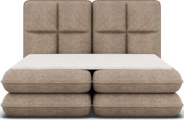Pat boxspringbett Tonila maro deschis 140/200 cm
