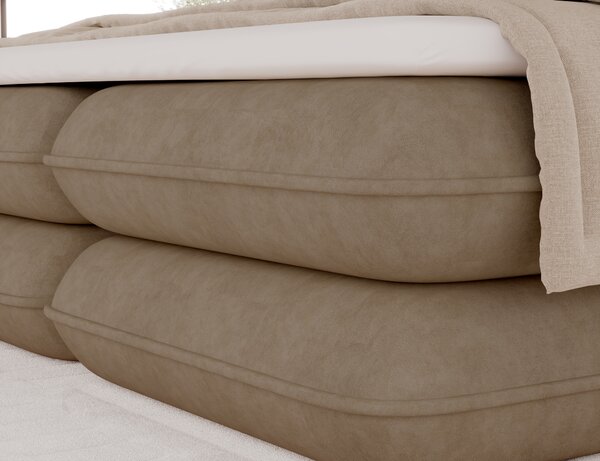 Pat boxspringbett Tonila maro deschis 140/200 cm