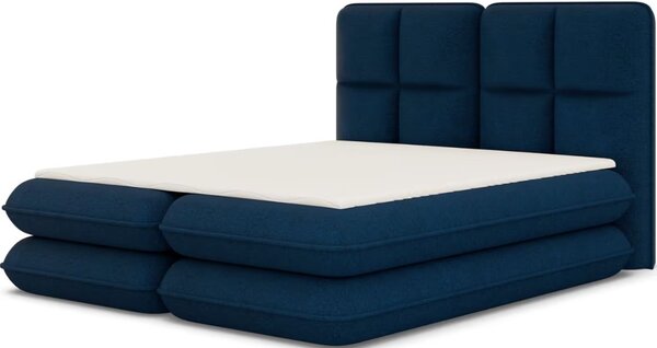 Pat boxspringbett Tonila albastru 140/200 cm