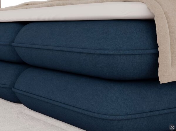 Pat boxspringbett Tonila albastru 140/200 cm