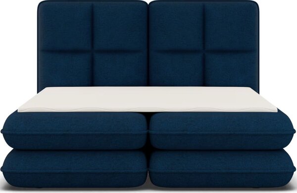 Pat boxspringbett Tonila albastru 140/200 cm