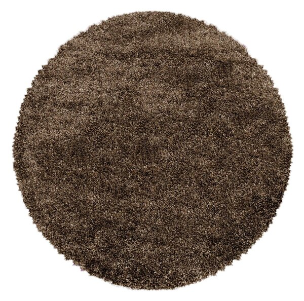 Covor maro închis rotund ø 80 cm Fluffy – Ayyildiz Carpets