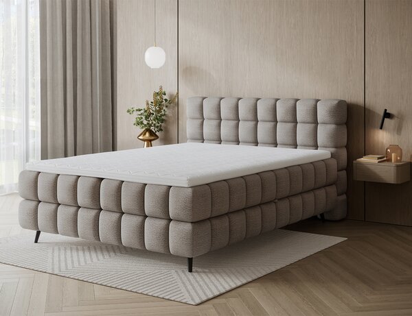 Pat boxspringbett Sabeno bej 140/200 cm