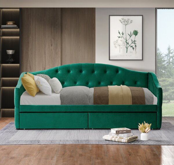 KONDELA Pat cu spaţiu de depozitare, 90x200, ţesătură Velvet catifea, ZASKA