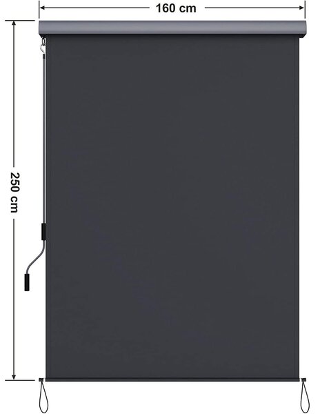 Parasolar vertical 2,5 x 1,6 m gri