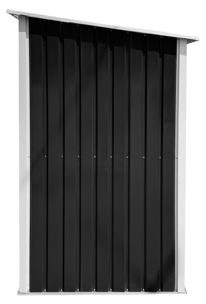 KONDELA Magazie pentru lemn, antracit/alb, 377,5x121x194 cm, DARYL TIP 4