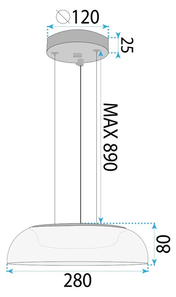 Lampă suspendată LED APP1691-1PC Gold