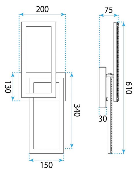 Lampă de tavan LED G155-C Black