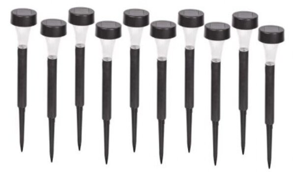 Set 10 lampi solare pentru gradina, IP 44, H 30 cm