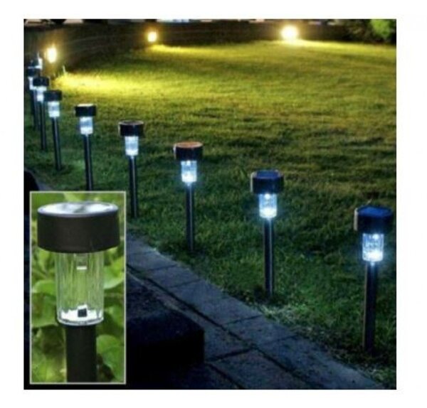 Set 10 lampi solare pentru gradina, IP 44, H 30 cm