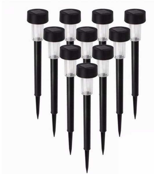 Set 10 lampi solare pentru gradina, IP 44, H 30 cm