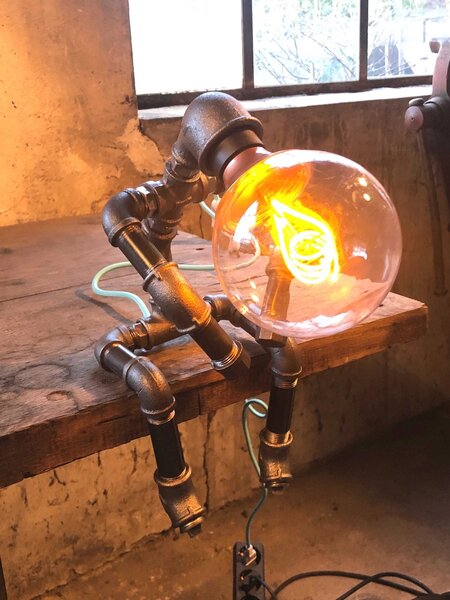 Lampa de birou in stil industrial, Saint-Gilles, negru
