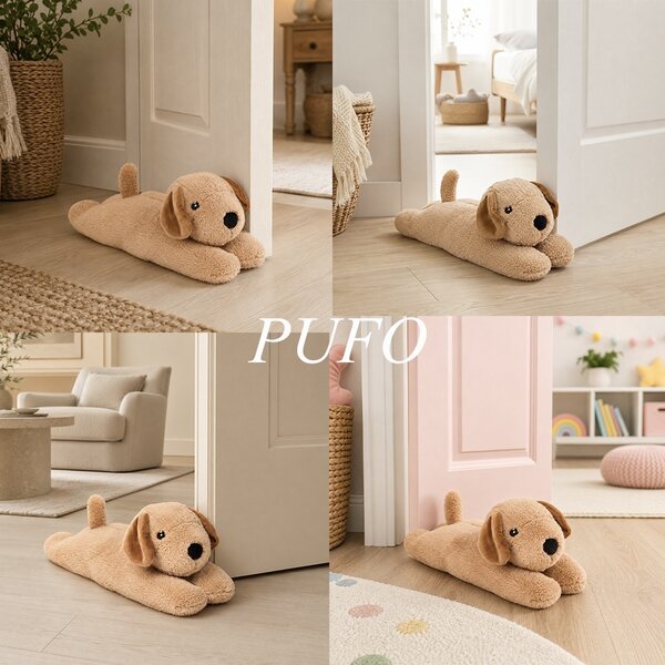Opritor decorativ pentru usa in forma de catel, accesoriu practic pentru protectia usilor si peretilor, ideal pentru casa, birou, dormitor sau camera copiilor