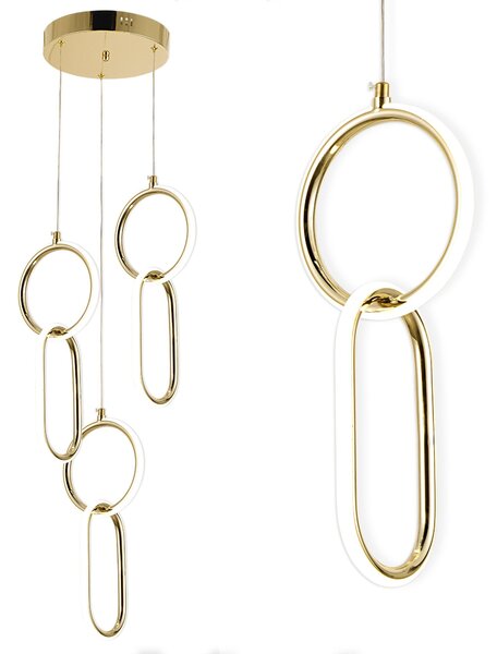 Lampă suspendată LED G077-3CPR Gold