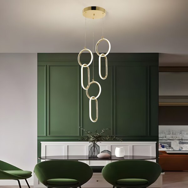 Lampă suspendată LED G077-3CPR Gold