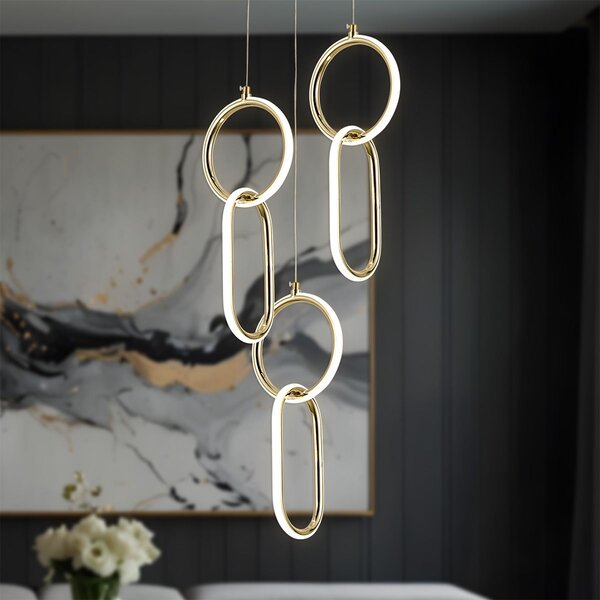 Lampă suspendată LED G077-3CPR Gold