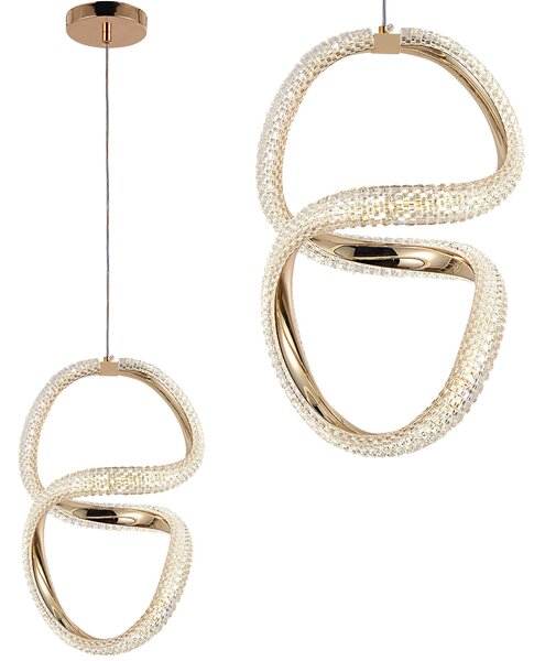 Lampă suspendată LED G077-3CPR Gold