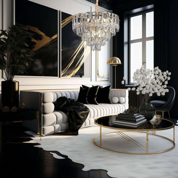 Lampă suspendată Cristal G056-CP 50cm GOLD