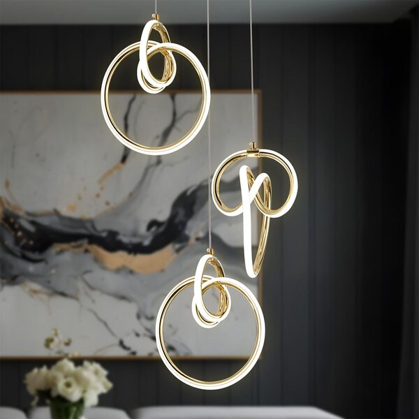 Lampă suspendată LED G072-3CPR Gold
