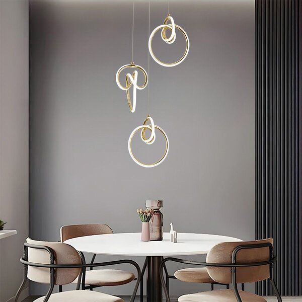 Lampă suspendată LED G072-3CPR Gold