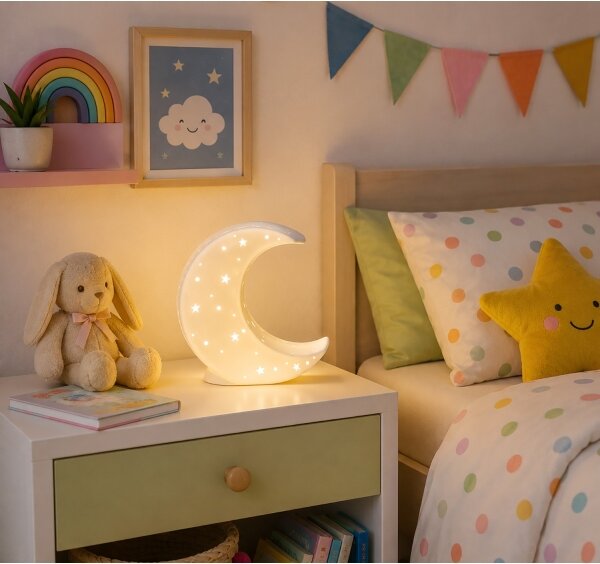 ONLI - Lampă de masă PORCELLANA 1xE14/6W/230V 21 cm lună