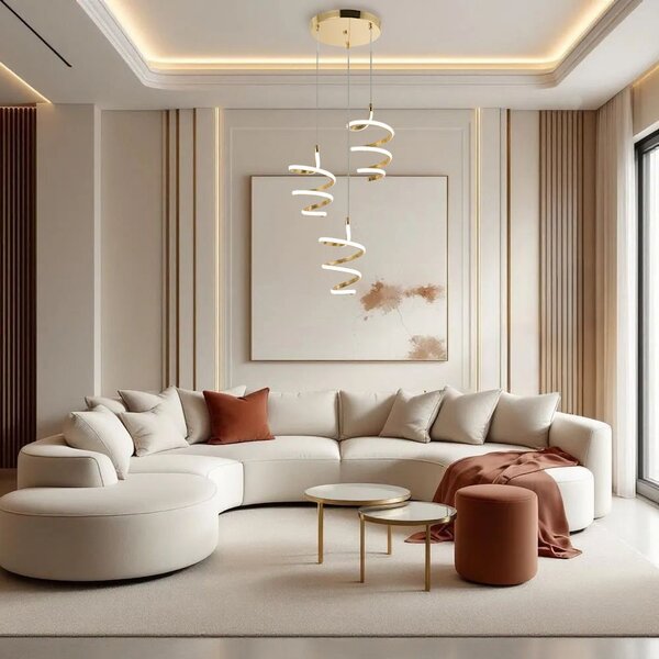 Lampă suspendată LED G075-3CPR Gold